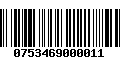 Código de Barras 0753469000011