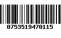 Código de Barras 0753519470115