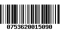 Código de Barras 0753620015090