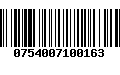 Código de Barras 0754007100163