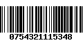 Código de Barras 0754321115348