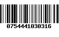 Código de Barras 0754441030316