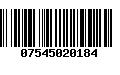 Código de Barras 07545020184