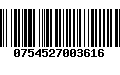 Código de Barras 0754527003616