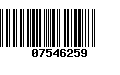 Código de Barras 07546259