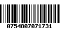 Código de Barras 0754807071731