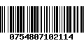 Código de Barras 0754807102114