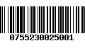 Código de Barras 0755230025001