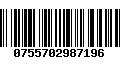 Código de Barras 0755702987196