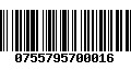 Código de Barras 0755795700016