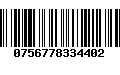 Código de Barras 0756778334402