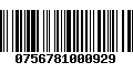 Código de Barras 0756781000929