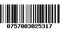 Código de Barras 0757003025317