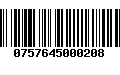 Código de Barras 0757645000208