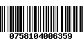 Código de Barras 0758104006359