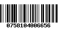 Código de Barras 0758104006656