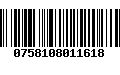 Código de Barras 0758108011618