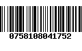 Código de Barras 0758108041752