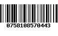 Código de Barras 0758108570443