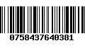 Código de Barras 0758437640381