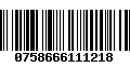 Código de Barras 0758666111218