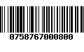 Código de Barras 0758767000800