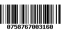 Código de Barras 0758767003160