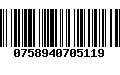 Código de Barras 0758940705119