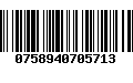 Código de Barras 0758940705713