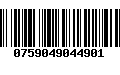 Código de Barras 0759049044901