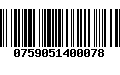 Código de Barras 0759051400078