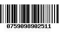 Código de Barras 0759098902511