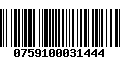 Código de Barras 0759100031444