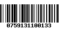 Código de Barras 0759131100133