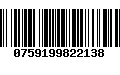 Código de Barras 0759199822138