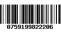 Código de Barras 0759199822206