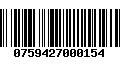 Código de Barras 0759427000154