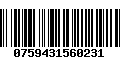 Código de Barras 0759431560231