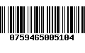 Código de Barras 0759465005104