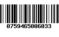 Código de Barras 0759465006033