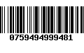 Código de Barras 0759494999481