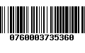 Código de Barras 0760003735360