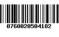 Código de Barras 0760020504182