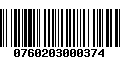 Código de Barras 0760203000374