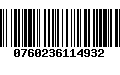 Código de Barras 0760236114932