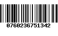 Código de Barras 0760236751342