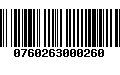 Código de Barras 0760263000260