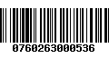 Código de Barras 0760263000536