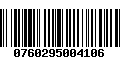 Código de Barras 0760295004106