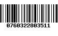 Código de Barras 0760322803511